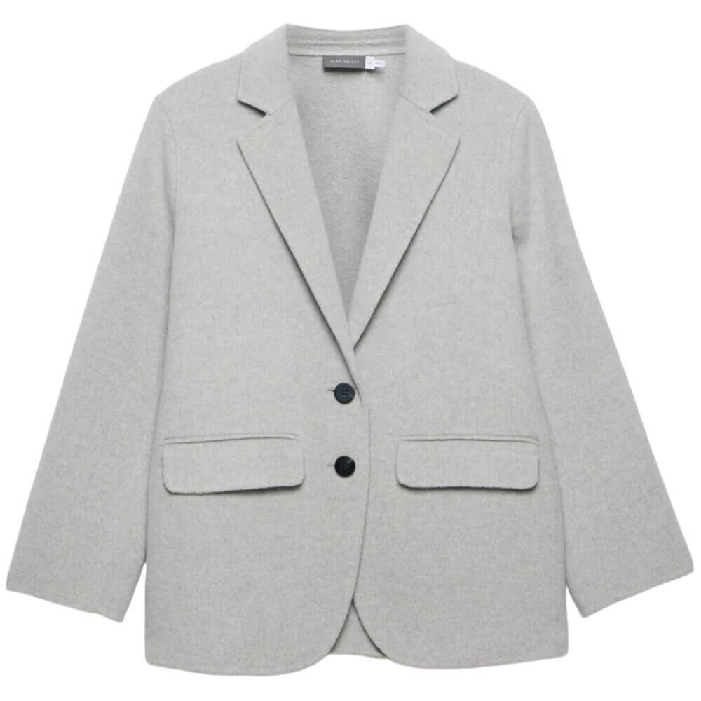 Mint Velvet Light Grey Wool Blend Blazer